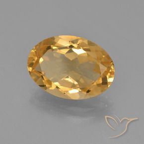 4.11 ct Golden Citrine Stone, Natural Citrine in Oval Facet Shape for Sale