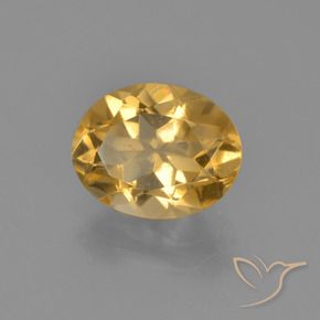1.90 ct Golden Citrine Stone, Natural Citrine in Oval Facet Shape for Sale