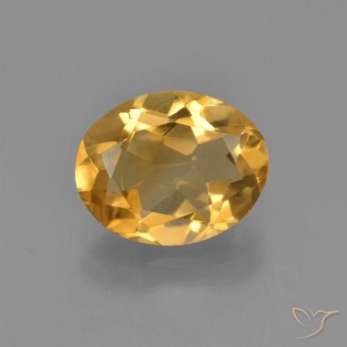 2.12ct Natural Orange-Gold Citrine, Oval, VVS-VS