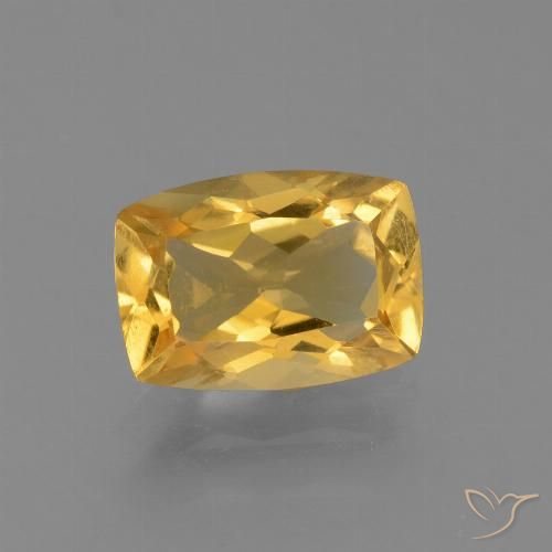 3.12ct Natural Bright Gold Citrine, Cushion, VS