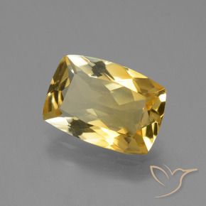 2.97 ct Golden Citrine Stone, Natural Citrine in Cushion-Cut Shape for Sale