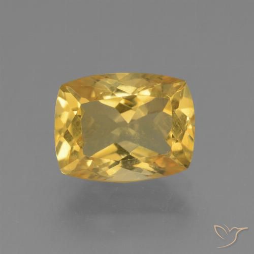 3.72ct Natural Golden Citrine, Cushion, VVS-VS