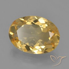 3.10 ct Golden Citrine Stone, Natural Citrine in Oval Facet Shape for Sale