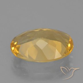 Citrine Gemstone in 12 x 8.7 mm Size for Sale, Citrine Stone in Medium-Dark Golden Color