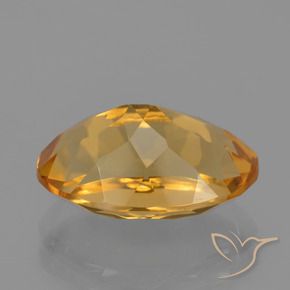 Citrine Gemstone in 13.1 x 8.2 mm Size for Sale, Citrine Stone in Medium-Dark Golden Color