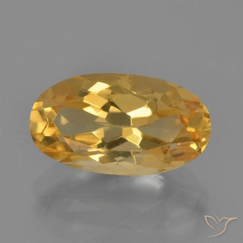 3.42ct Natural Deep Golden Orange Citrine, Oval, VVS