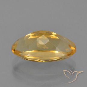 Citrine Gemstone in 13.1 x 7.2 mm Size for Sale, Citrine Stone in Deep Golden Orange Color
