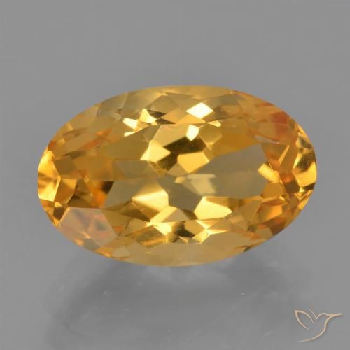Or orange foncé Citrine gemme - 3.9ct Ovale facette (ID: 453762)