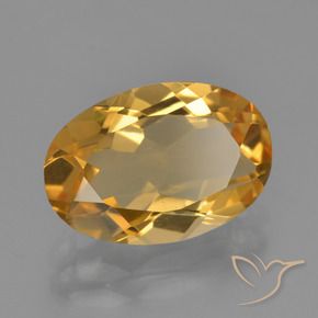 2.75 ct Golden Citrine Stone, Natural Citrine in Oval Facet Shape for Sale