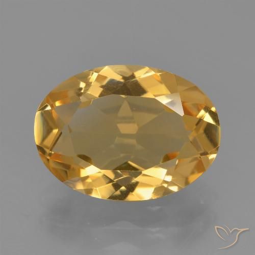 3.23ct Natural Deep Golden Orange Citrine, Oval, VVS-VS