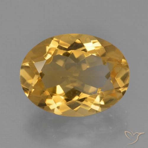 3.46ct Natural Deep Golden Orange Citrine, Oval, VVS-VS