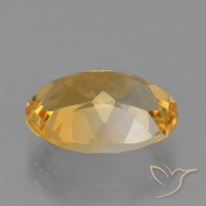 Citrine Gemstone in 11.8 x 8.9 mm Size for Sale, Citrine Stone in Deep Golden Orange Color