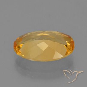 Citrine Gemstone in 13 x 9 mm (calibrated) Size for Sale, Citrine Stone in Medium-Dark Golden Color