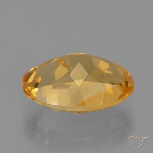 Citrine Gemstone in 12.4 x 8.9 mm Size for Sale, Citrine Stone in Dark Orange-Gold Color
