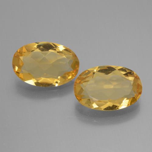 Deep Golden Orange Citrine Gem - 2.5ct Oval Facet (ID: 453771)