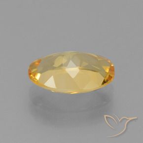 Citrine Gemstone in 12.3 x 8.4 mm Size for Sale, Citrine Stone in Medium-Light Golden Color