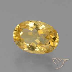 4.56 ct Golden Citrine Stone, Natural Citrine in Oval Facet Shape for Sale