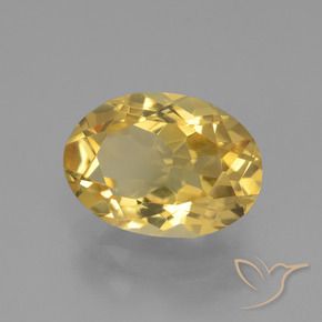 3.88 ct Golden Citrine Stone, Natural Citrine in Oval Facet Shape for Sale