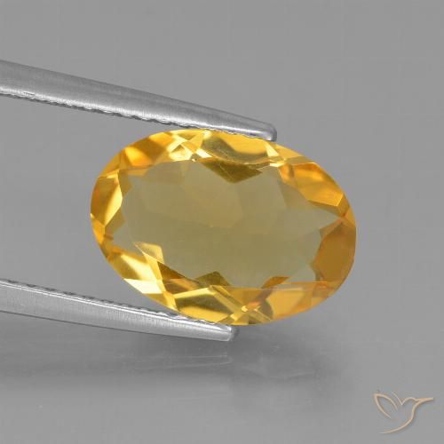 2.61ct Natural Dark Golden Citrine, Oval, VVS-VS