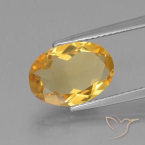 2.61 ct Golden Citrine Stone, Natural Citrine in Oval Facet Shape for Sale