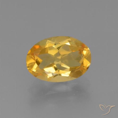 2.56ct Natural Deep Golden Orange Citrine, Oval, VS