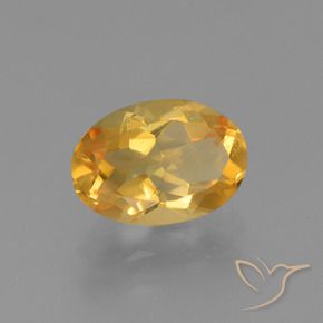 2.56 ct Golden Citrine Stone, Natural Citrine in Oval Facet Shape for Sale