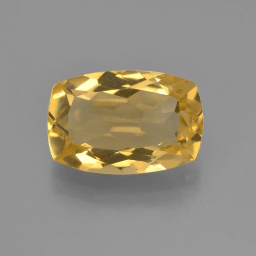 Naranja dorado Citrina Gema - 3ct Corte en Forma Cojín (ID: 453787)