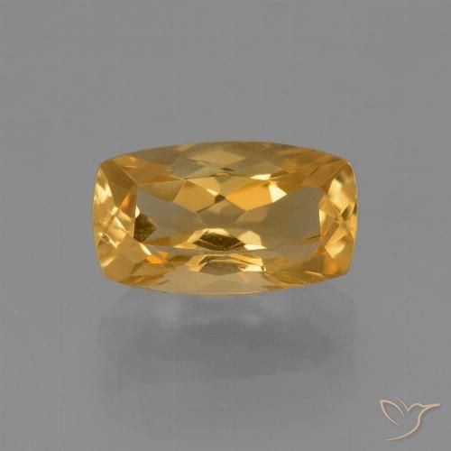 2.96ct Natural Deep Golden Orange Citrine, Cushion, VVS-VS