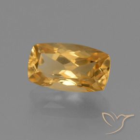 2.96 ct Golden Citrine Stone, Natural Citrine in Cushion-Cut Shape for Sale