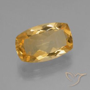 3.56 ct Golden Citrine Stone, Natural Citrine in Cushion-Cut Shape for Sale