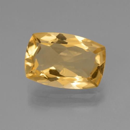 Medium-Dark Golden Citrine Gem - 3.3ct Cushion-Cut (ID: 453803)