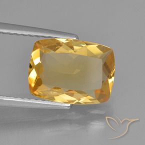 2.43 ct Golden Citrine Stone, Natural Citrine in Cushion-Cut Shape for Sale