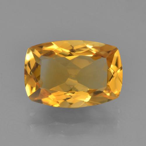 Dark Orange-Gold Citrino Gem - 3.3ct Taglio a cuscino (ID: 453812)