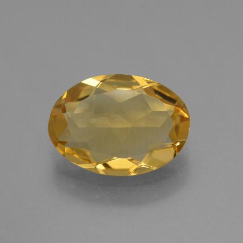 Medium-Dark Golden Цитрин Камень - 2.4ct Фасетный Овал (ID: 453819)