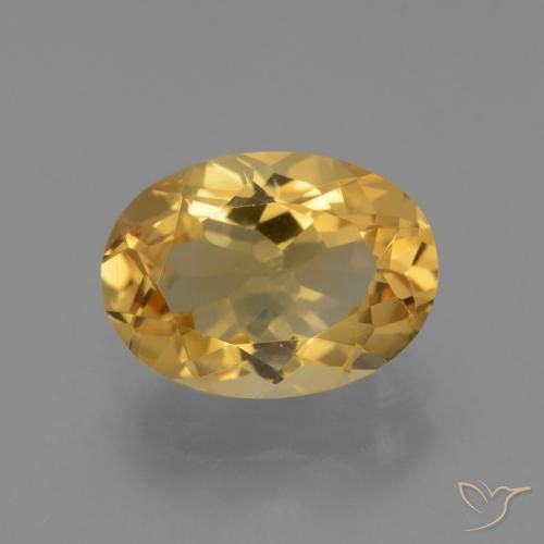 3.88ct Natural Medium-Dark Golden Citrine, Oval, VVS-VS
