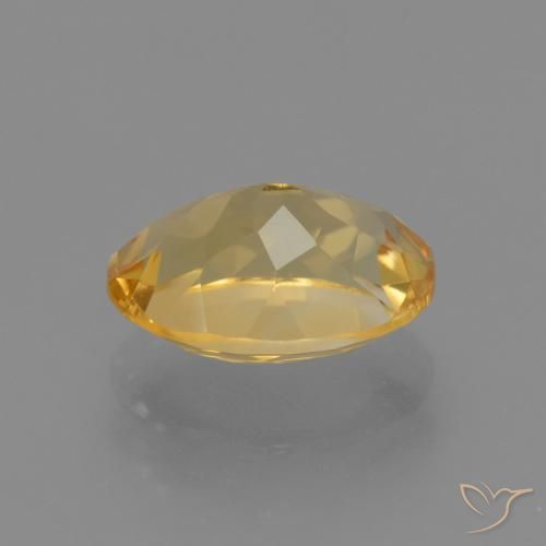 Citrine Gemstone in 12.2 x 8.9 mm Size for Sale, Citrine Stone in Medium-Dark Golden Color
