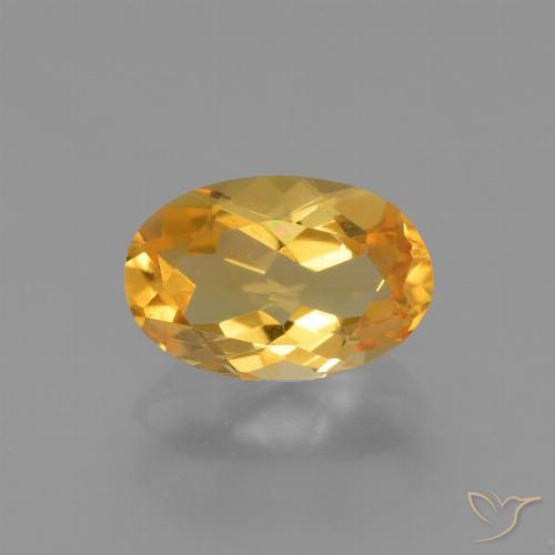 2.42ct Natural Deep Orange-Gold Citrine, Oval, VVS-VS
