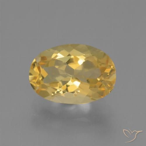 3.22ct Natural Medium Golden Citrine, Oval, VVS-VS