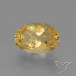 3.22 ct Golden Citrine Stone, Natural Citrine in Oval Facet Shape for Sale