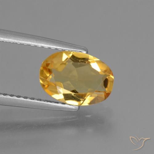 1.40ct Naturale Dorato medio-scuro Citrino, Ovale, VVS-VS, Photo A