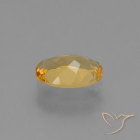 Citrine Gemstone in 9.2 x 6.5 mm Size for Sale, Citrine Stone in Medium-Dark Golden Color