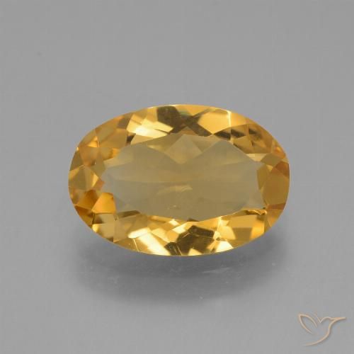 3.00ct Natural Deep Golden Orange Citrine, Oval, VVS-VS