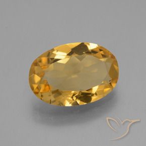 3.00 ct Golden Citrine Stone, Natural Citrine in Oval Facet Shape for Sale