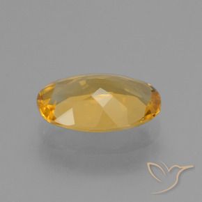 Citrine Gemstone in 12.6 x 8.6 mm Size for Sale, Citrine Stone in Deep Golden Orange Color