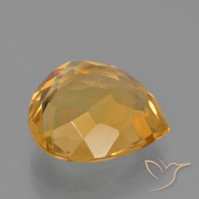 Citrine Gemstone in 12 x 12 mm (calibrated) Size for Sale, Citrine Stone in Dark Orange-Gold Color
