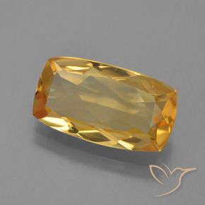 2.53 ct Golden Citrine Stone, Natural Citrine in Cushion-Cut Shape for Sale
