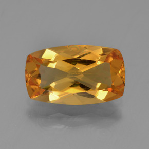 2.64 ct Gold Citrine Gemstone, Citrine Gem in Cushion-Cut Shape for Sale.