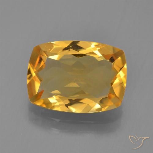 3.04ct Natural Dark Orange-Gold Citrine, Cushion, VVS-VS
