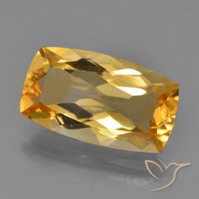 3.76 ct Golden Citrine Stone, Natural Citrine in Cushion-Cut Shape for Sale