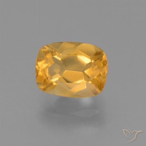 1.97ct Natural Medium Orange Citrine, Cushion, VVS-VS